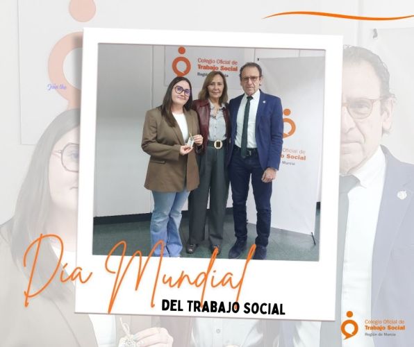 En conmemoración del Día Mundial del Trabajo Social, el Colegio homenajea a José Morales y Celia Martínez por ser el colegiado con mayor antigüedad y la más joven