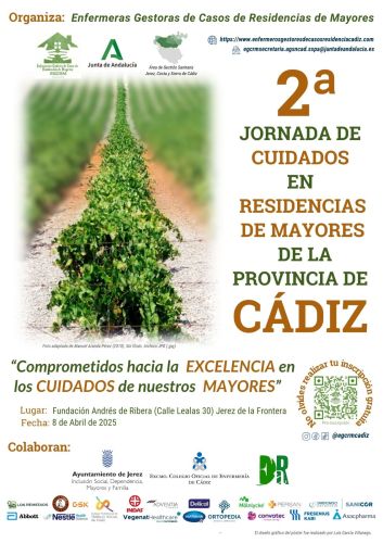 Os invitamos a la 2ª Jornada de cuidados en residencias de mayores de la provincia de Cádiz.