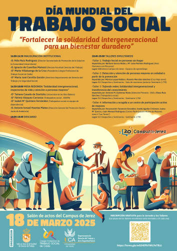 Celebramos el DÍA MUNDIAL DEL TRABAJO SOCIAL el próximo 18 de marzo en la Facultad de Trabajo Social en Jerez