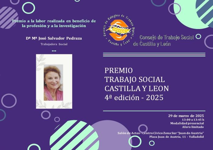 Acto de entrega del Premio Trabajo Social Castilla y León 2025