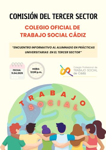 Jornada de Puertas abiertas el próximo viernes 11 de abril en el Colegio Profesional de Trabajo Social de Cádiz.
