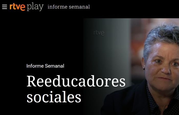 Emiliana Vicente, presidenta del Consejo General del Trabajo Social es entrevistada en Informe Semanal de RTVE