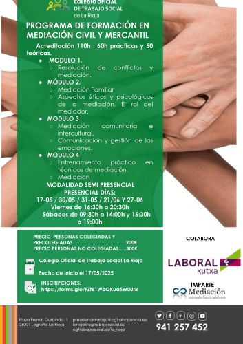 CURSO DE MEDIACION CIVIL Y MERCANTIL
