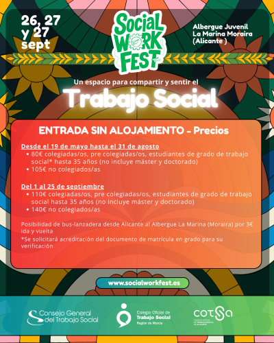 SORTEAMOS DOS ENTRADAS PARA EL SOCIAL WORK FEST