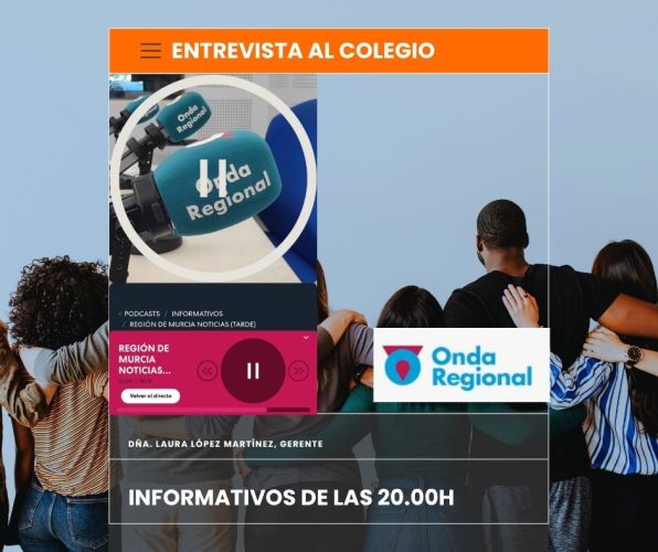 El Colegio entrevistado por Onda Regional ante el comunicado emitido de forma conjunta con el Consejo General condenando cualquier acto de violencia, racista y xenófobo