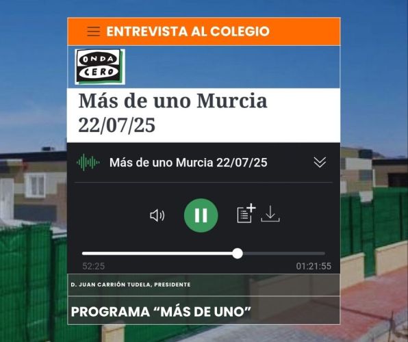 D. Juan Carrión, Presidente del Colegio analiza en Onda Cero el anunciado cierre del Centro de Menores de Santa Cruz