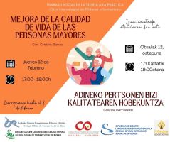Mejora de la calidad de vida de las personas mayores Webinar . De la teoría a la practica del Trabajo Social