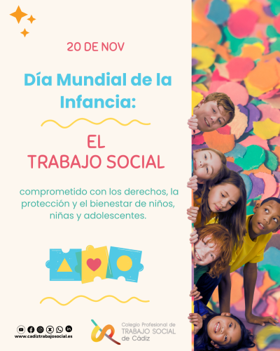Día Mundial de la Infancia: el Trabajo Social comprometido con los derechos, la protección y el bienestar de niños, niñas y adolescentes.