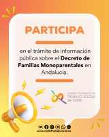 Participa en el trámite de información pública sobre el Decreto de Familias Monoparentales en Andalucía.