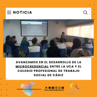 Avanzamos en el desarrollo de la Microcredencial entre la UCA y el Colegio Profesional de Trabajo Social de Cádiz 