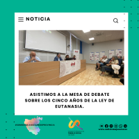 El Colegio Profesional de Trabajo Social de Cádiz asiste a la Mesa de Debate sobre los cinco años de la Ley de Eutanasia