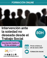Curso online "Intervención ante la soledad no deseada desde el Trabajo Social"